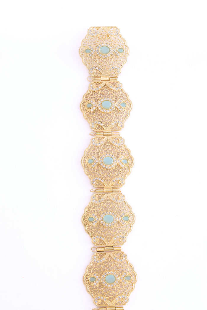 Ahri Gold/Turquoise Belt