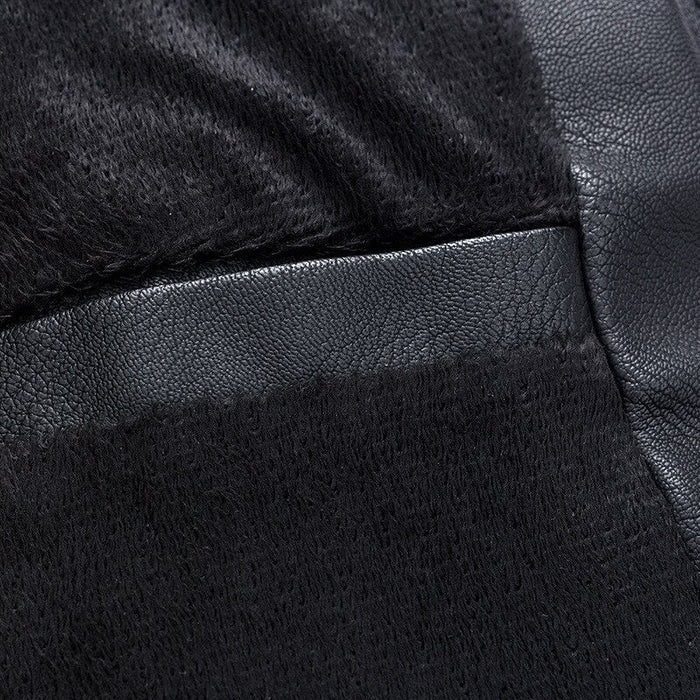 Antonios Winter Leather Jacket - AntoniosClothing - dark blue