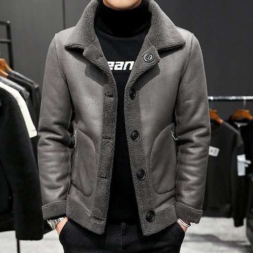 Antonios Winter Woolen Coat - AntoniosClothing - gray