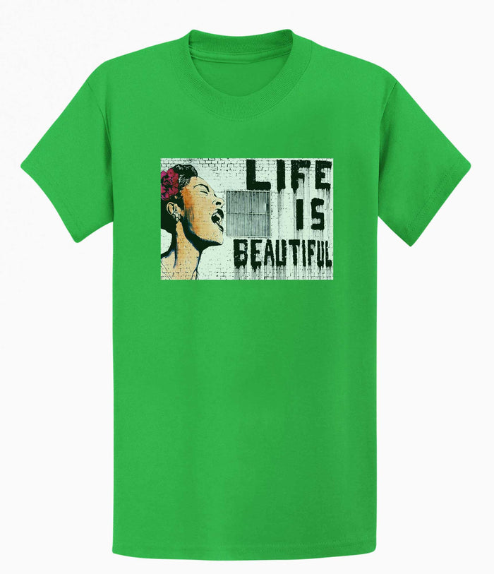 Banksy Unisex T-shirt - Life is Beautiful Banksy-Apparel