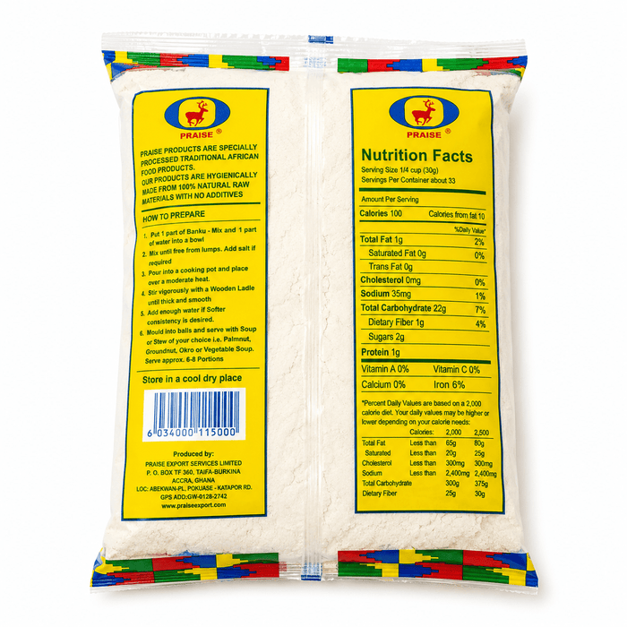 Banku Mix | Authentic Fermented Cassava & Maize Flour - Yado African & Caribbean Market