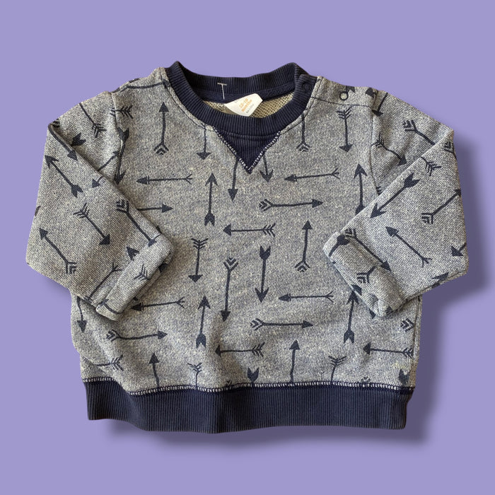blue Gymboree arrow knit sweater, 12-18m