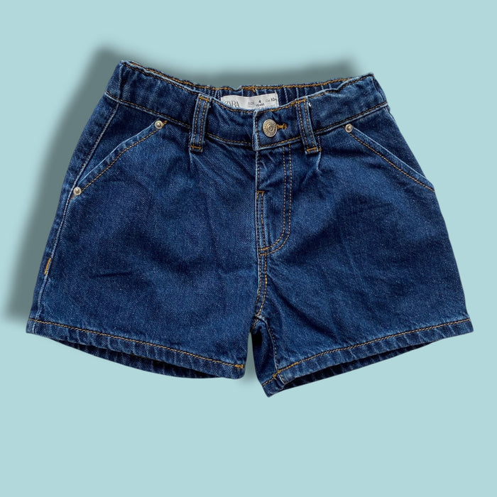 blue zara as is-small mark denim shorts, 4Y