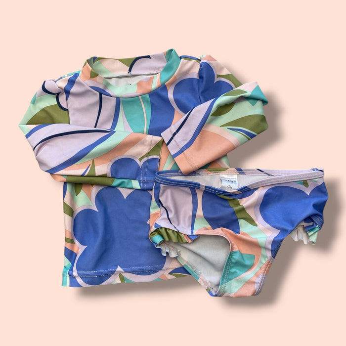 Blue/Orange Carters 2 piece swim, 12m
