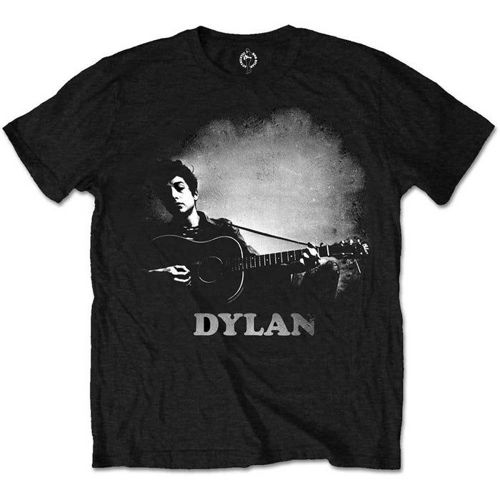 Bob Dylan Unisex T-shirt - Guitar & Logo Rock Off