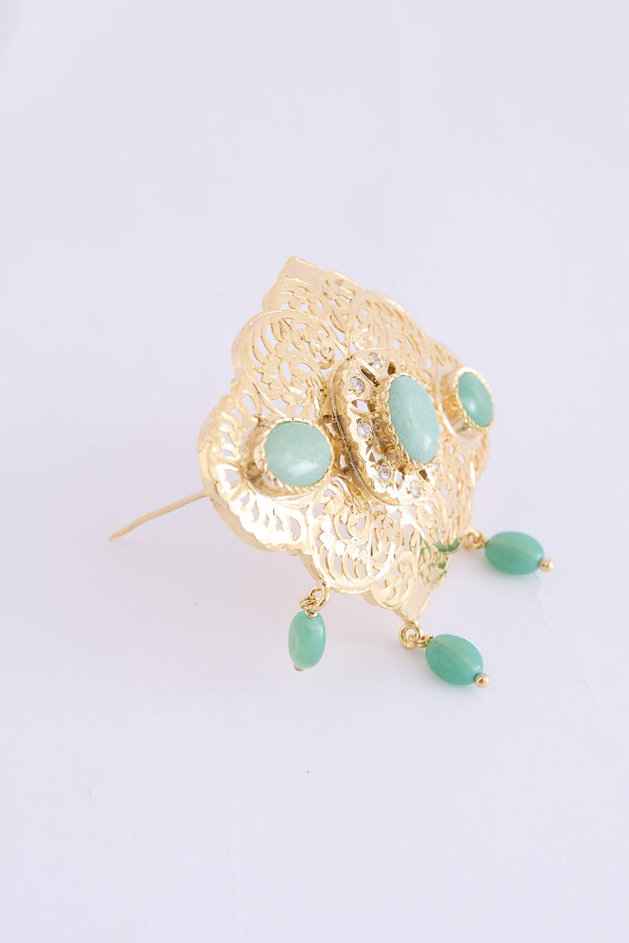 Broch Sim Gold/Mintgreen
