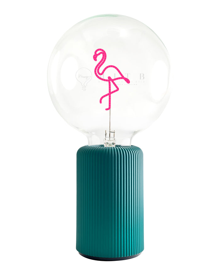 Bulb FLAMINGO Red with Base Table Lamp PORTABLE Pop Nomad Emerald