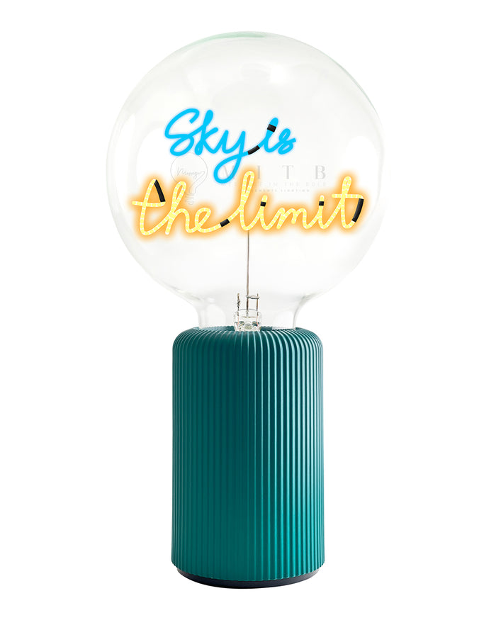Bulb SKY IS THE LIMIT Blue/ Amber with Base Table Lamp PORTABLE Pop Nomad Yellow
