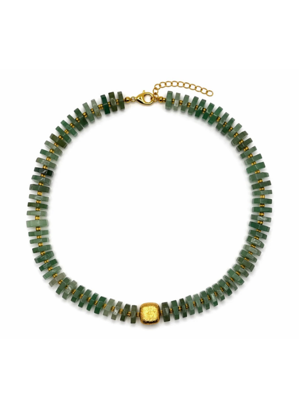 Chunky Seafoam Jade Gemstone Necklace
