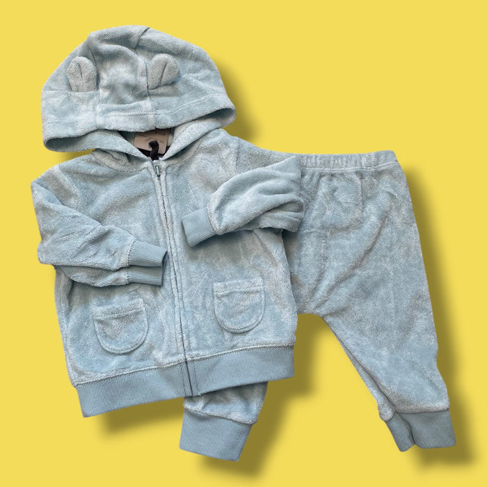 Green Carters 2 piece terry cloth, 6m