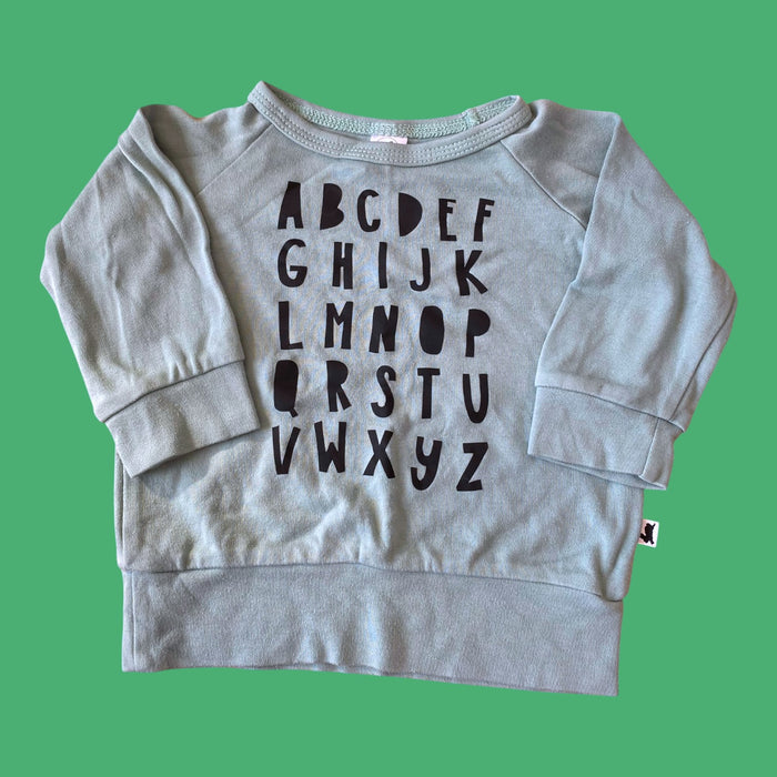 green Little & Lively alphabet long *as is marks, 6-12m
