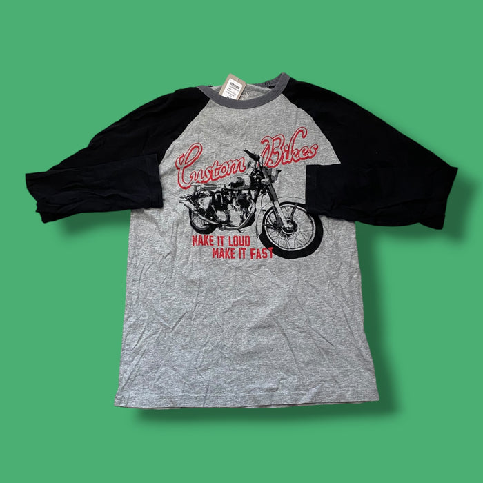 grey The Childrens Place motorcycle long sleeve, 10/12Y