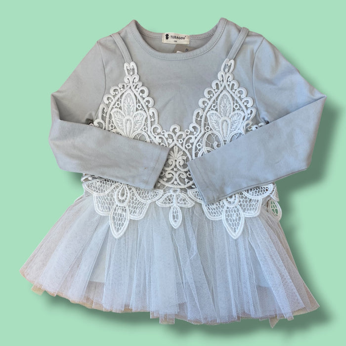 grey Tubagou lace tulle dress, 24m