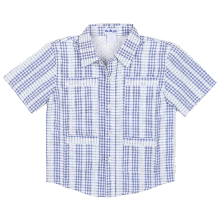 Guayabera Shirt - Deep Water Poplin