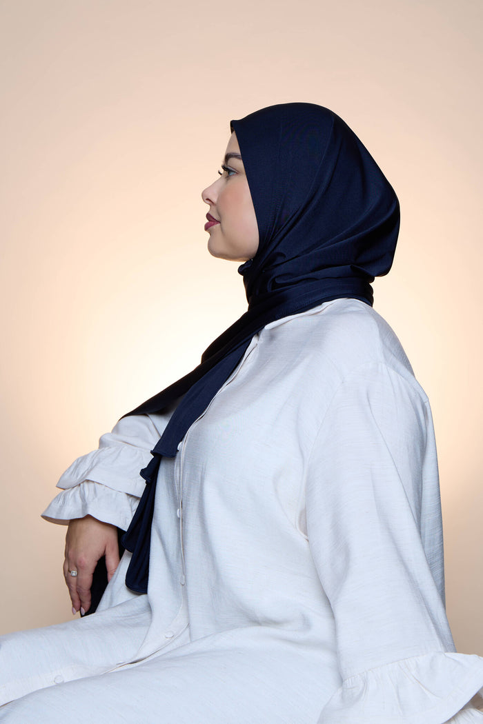 Hijab Premium Satin Mae Oxfordblue