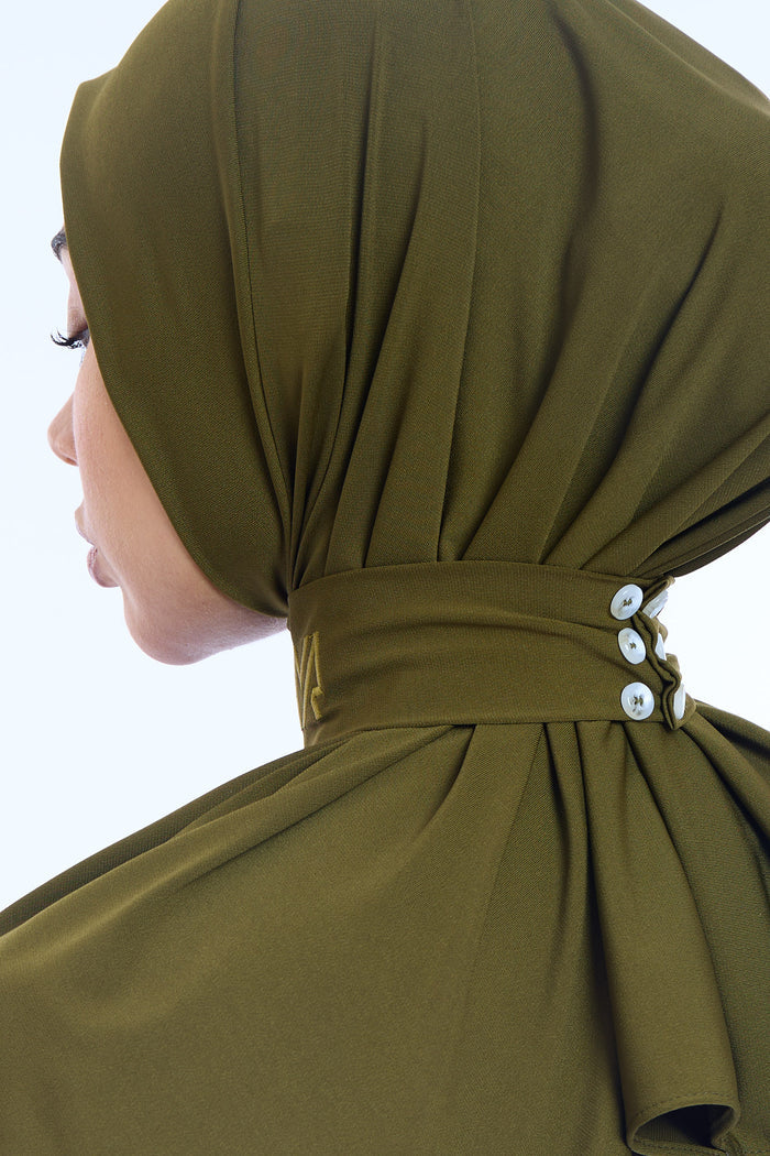 Instant Hijab Premium I Army Green