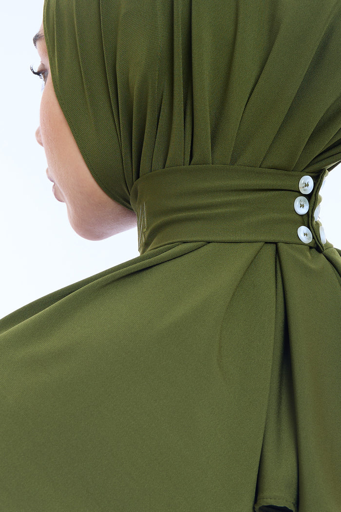 Instant Hijab Premium I Dark Olive