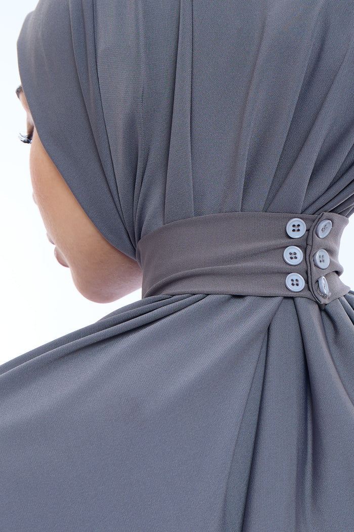 Instant Hijab Premium II Charcoal Blue