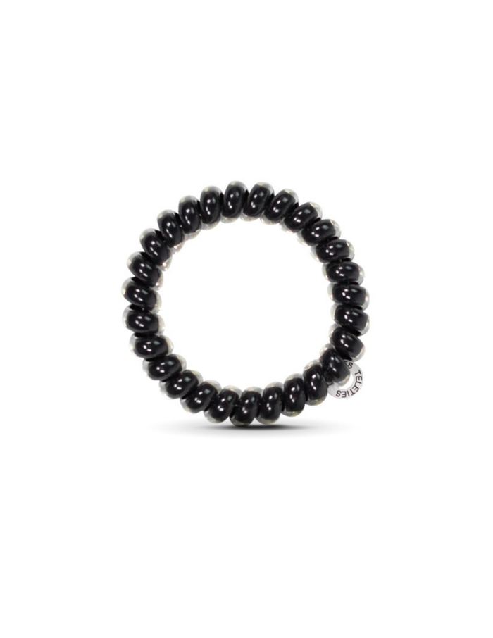 Jet Black Hair Ties - Large