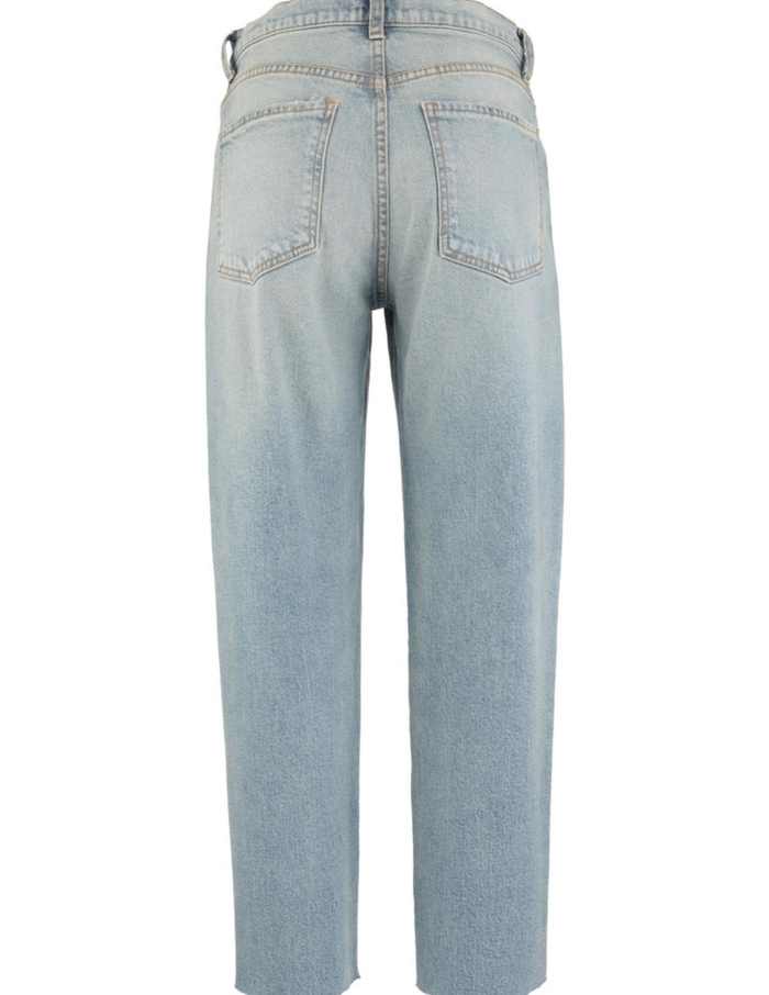 Kit High Rise Baggy Ankle Straight leg- Raw Hem- Invite