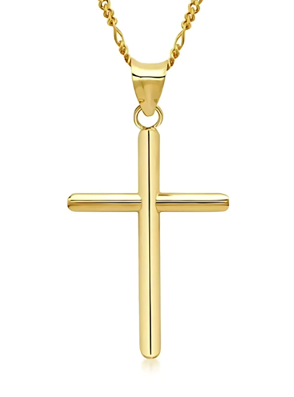 Large Gold Cross Necklace - Tres Chic Boutique