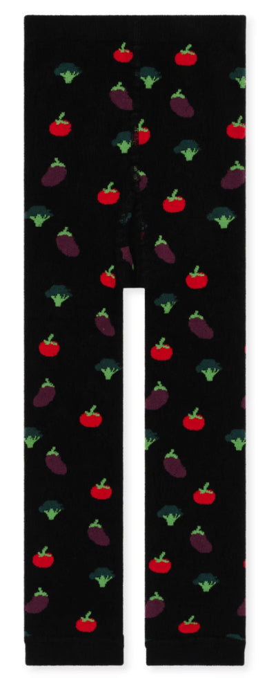 Leggings - Mini Veggies-Black