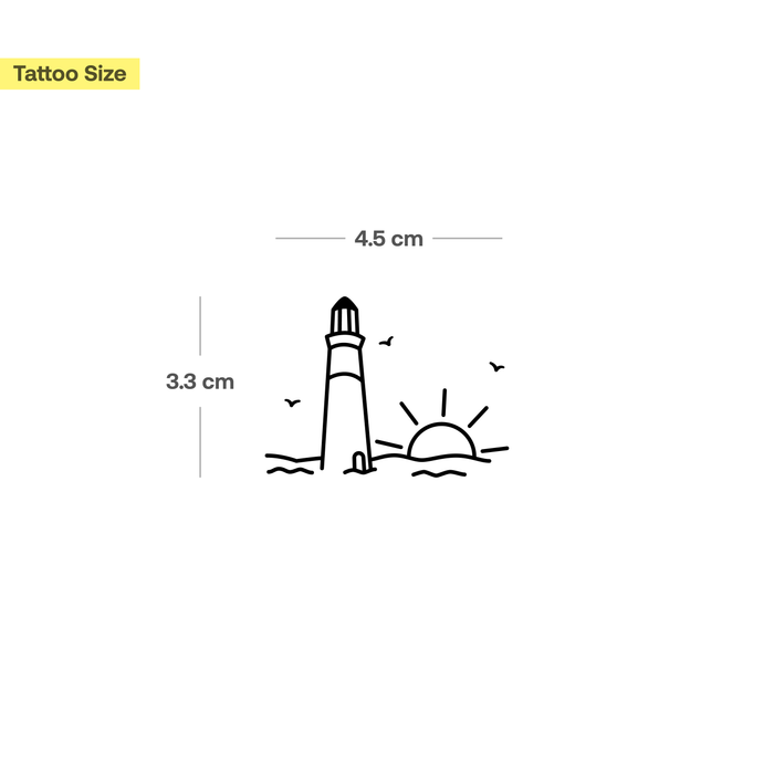 Leuchtturm mit Sonne