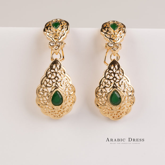 Lim gold green earrings