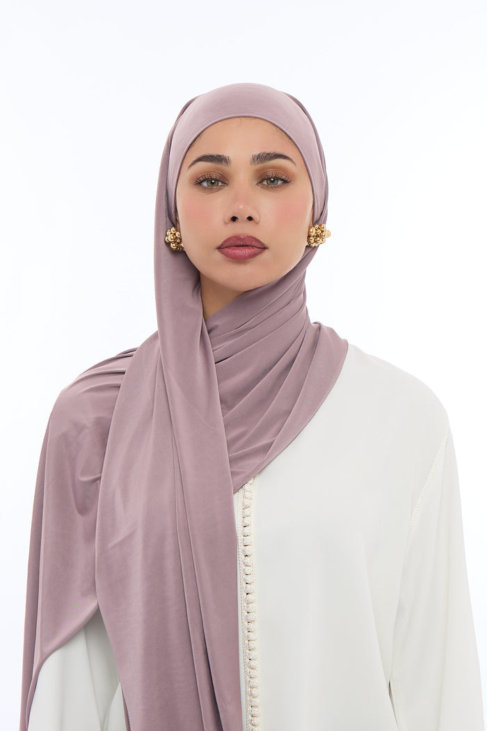 Liquid Jersey Hijab Min - Dusty Plum