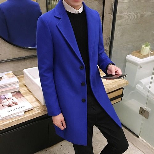 Antonios Casual Coat Men - AntoniosClothing - Royal blue