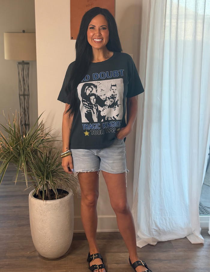 No Doubt Tragic Kingdom Tour 1995 Merch Tee- Vintage Black