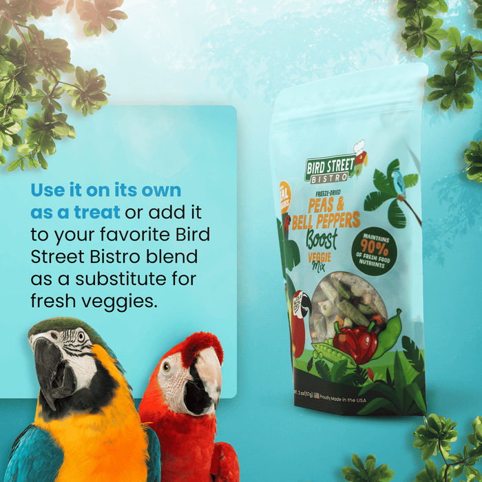 Peas & Bell Peppers Boost - Parrot Veggies Mix