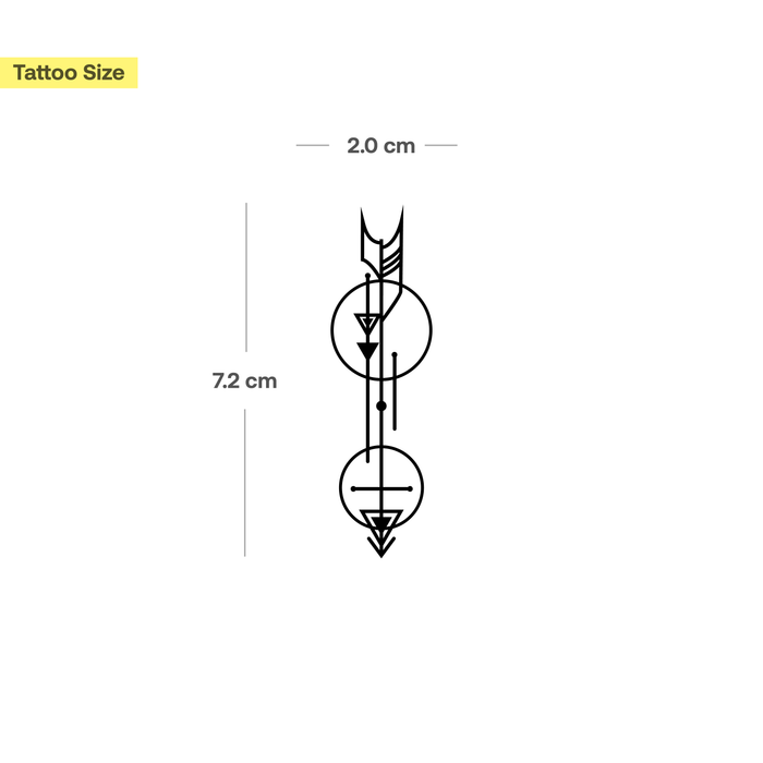 Pfeile und Kreise Tattoo