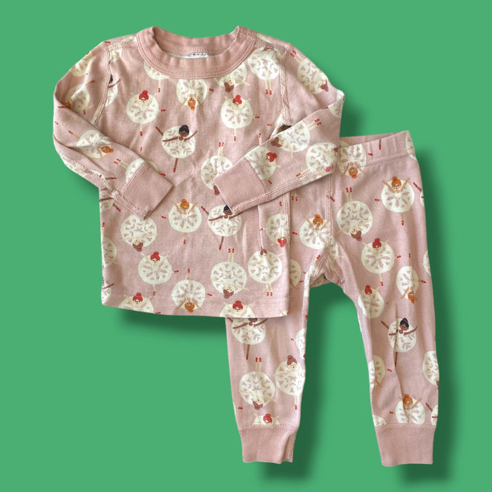 pink Hanna Andersson as is-marks ballerina pjs, 2Y