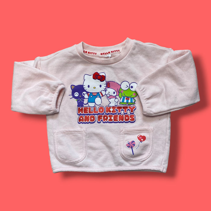 pink hello kitty sweater, 12-18m