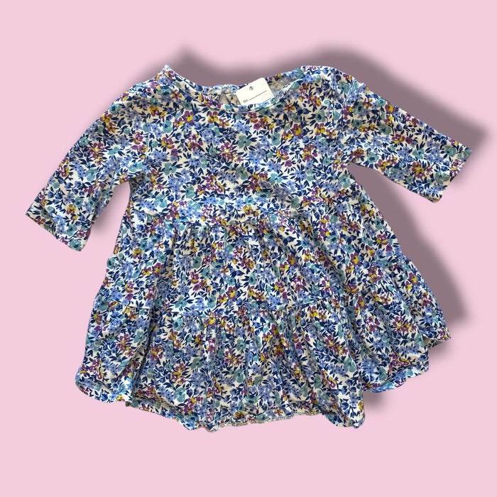 Purple Old Navy flower dress, 12-18m
