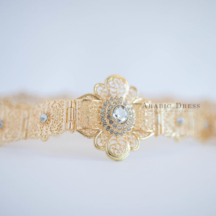 Ra White gold belt