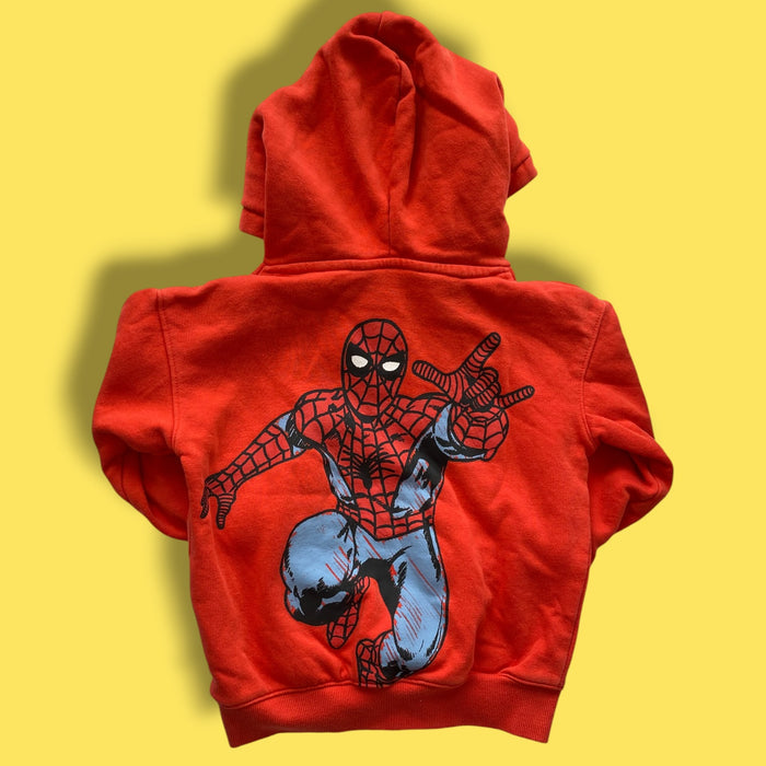 Red H&M spiderman sweatshirt, 3/4y