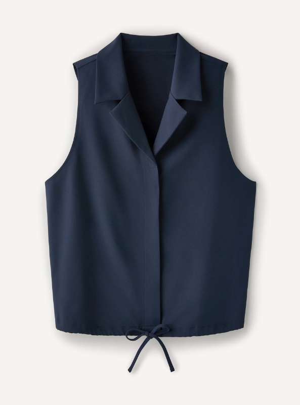 Rhone Apparel- Mirage Sleeveless Notch Collar- Navy Blue