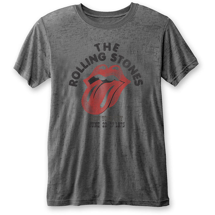 Rolling Stones T-shirt - New York City 1975 , Burn Out Tee Rock Off