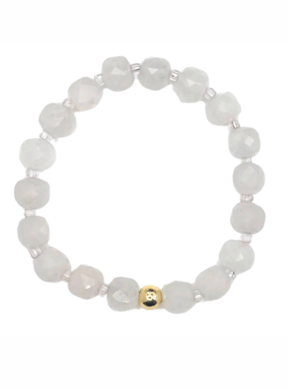 Rose Quartz Crystal Cut Bracelet