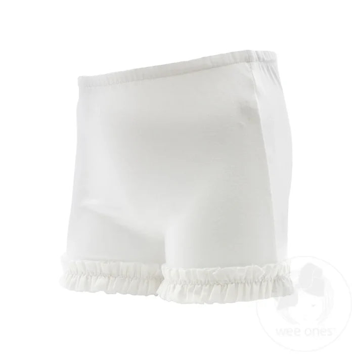 Ruffle Wundershorts in White
