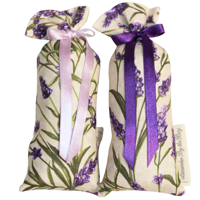 Set of Two Ribbon Lavender Sachets