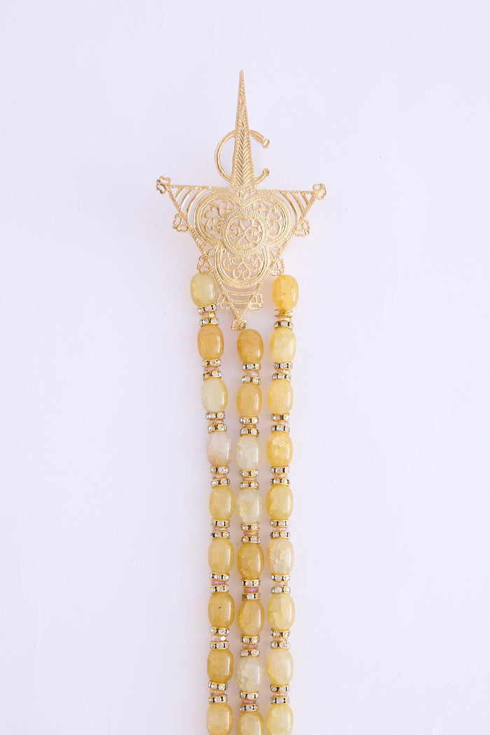 Shoulder necklace gold
