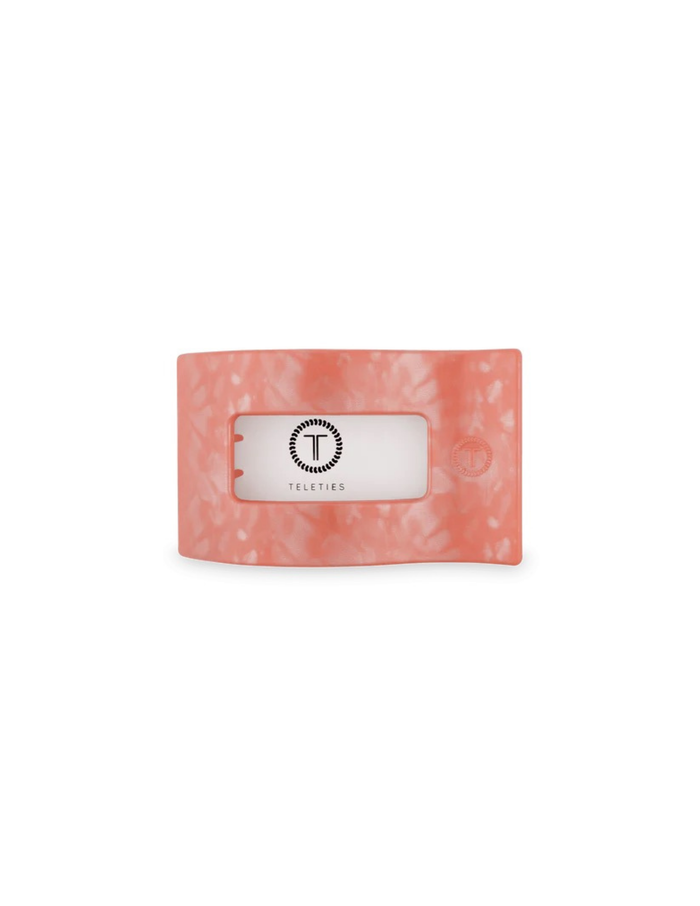 Small Flat Rectangle Hair Clip- Dreamsicle