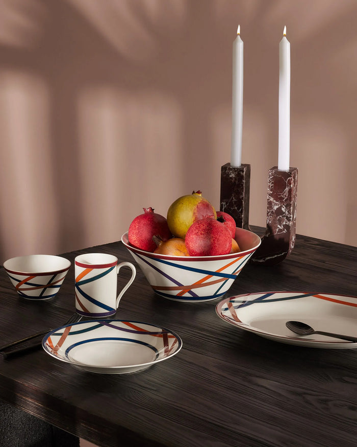 Soup or Cereal Bowls NASTRI Set of 2 Multicolor diam. 5.75", H 2.3"