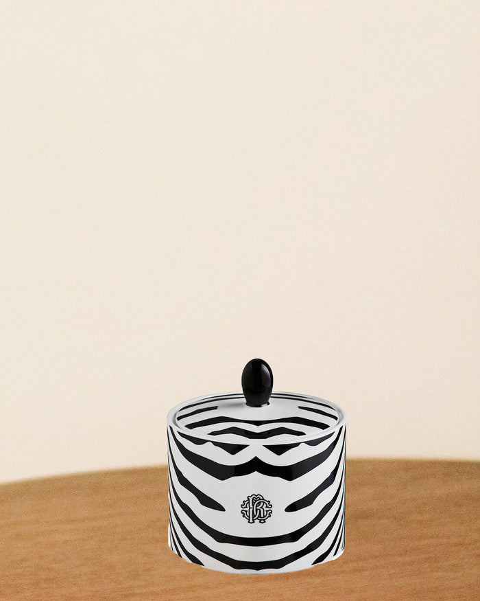 Sugar Pot ZEBRAGE diam. 2.5", H 3.3"