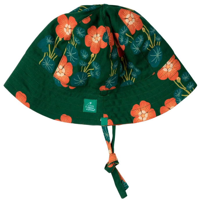 Sun Hat - Orange Blooms Reversible