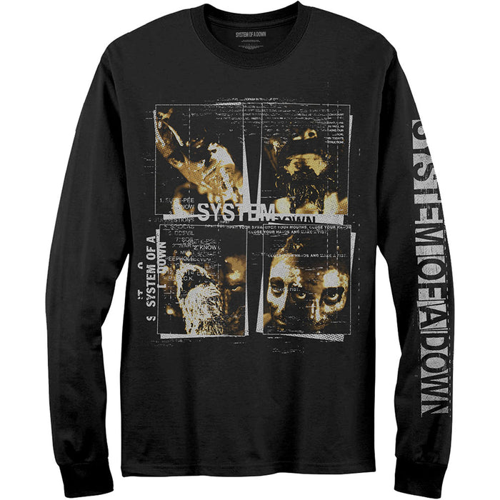 System of a Down Unisex Long Sleeved T-shirt - Face Boxes Rock Off