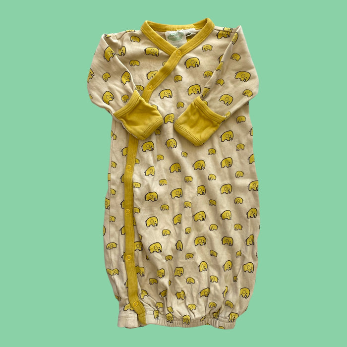 Tan/green Parade Organic Sleepgown, 0-3m